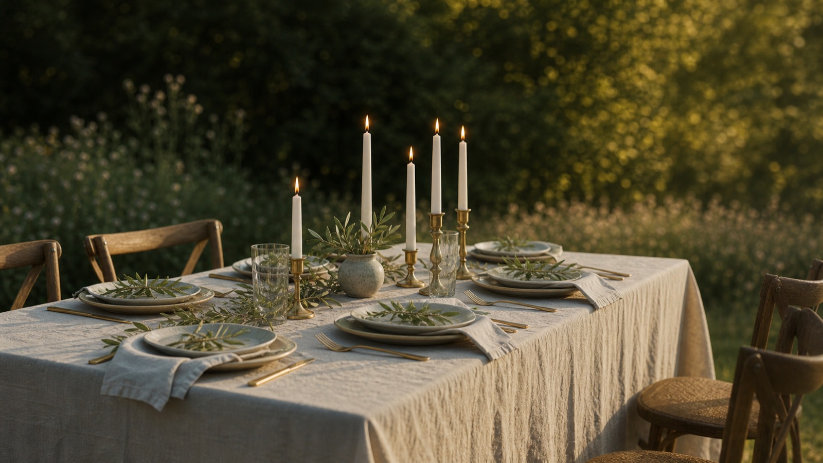 Particuliere catering met gedekte tafel en warme sfeer